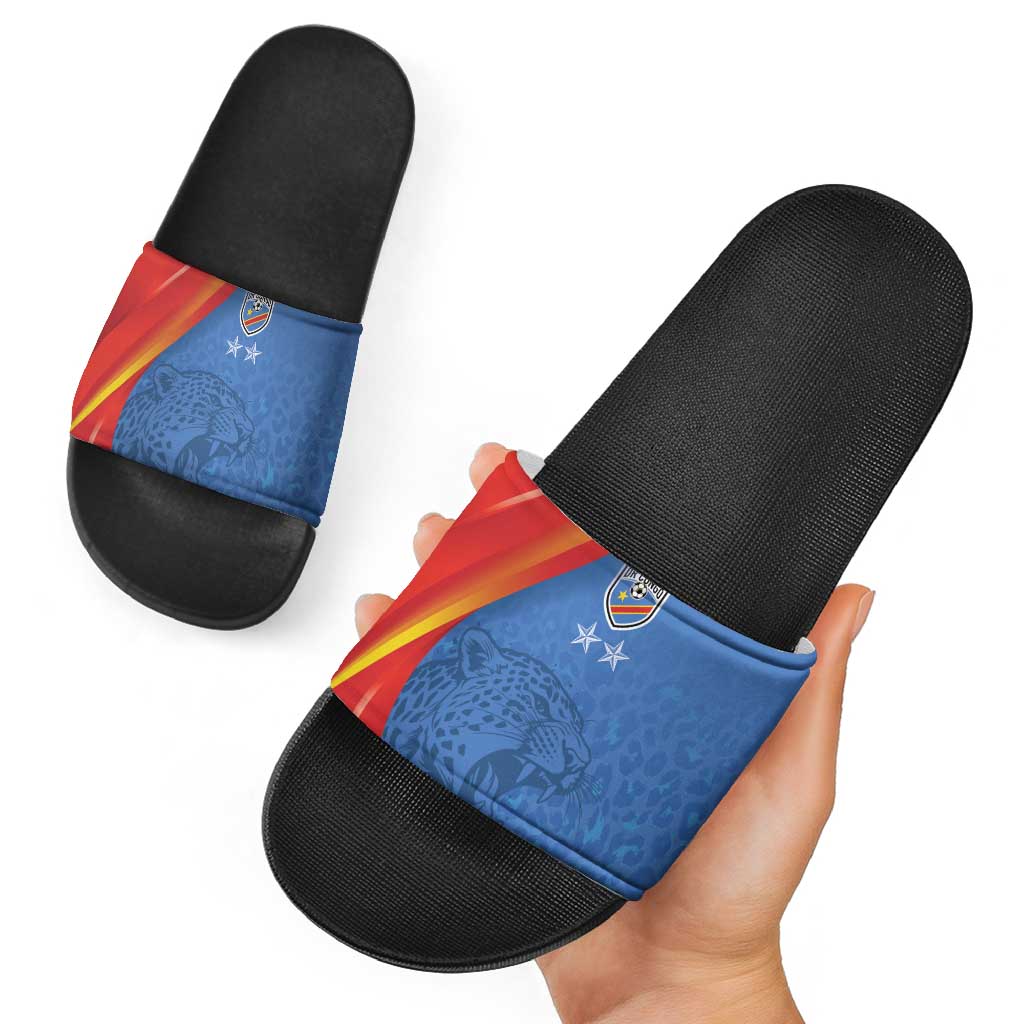 DR Congo Football 2026 Les Leopards Slide Sandals Glory Upon Glory - Wonder Print Shop