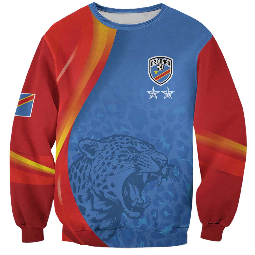DR Congo Football 2026 Les Leopards Custom Sweatshirt Glory Upon Glory - Wonder Print Shop