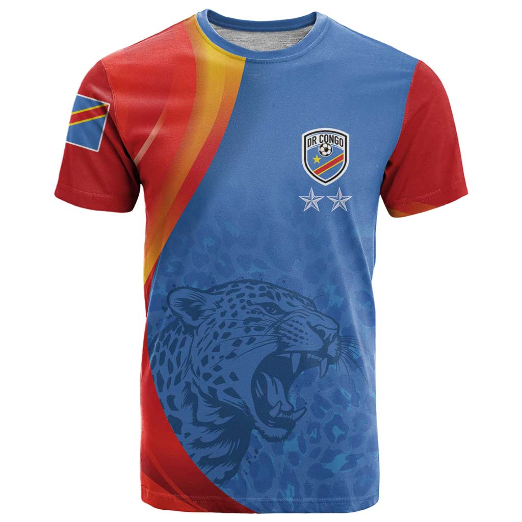 DR Congo Football 2026 Les Leopards Custom T Shirt Glory Upon Glory - Wonder Print Shop