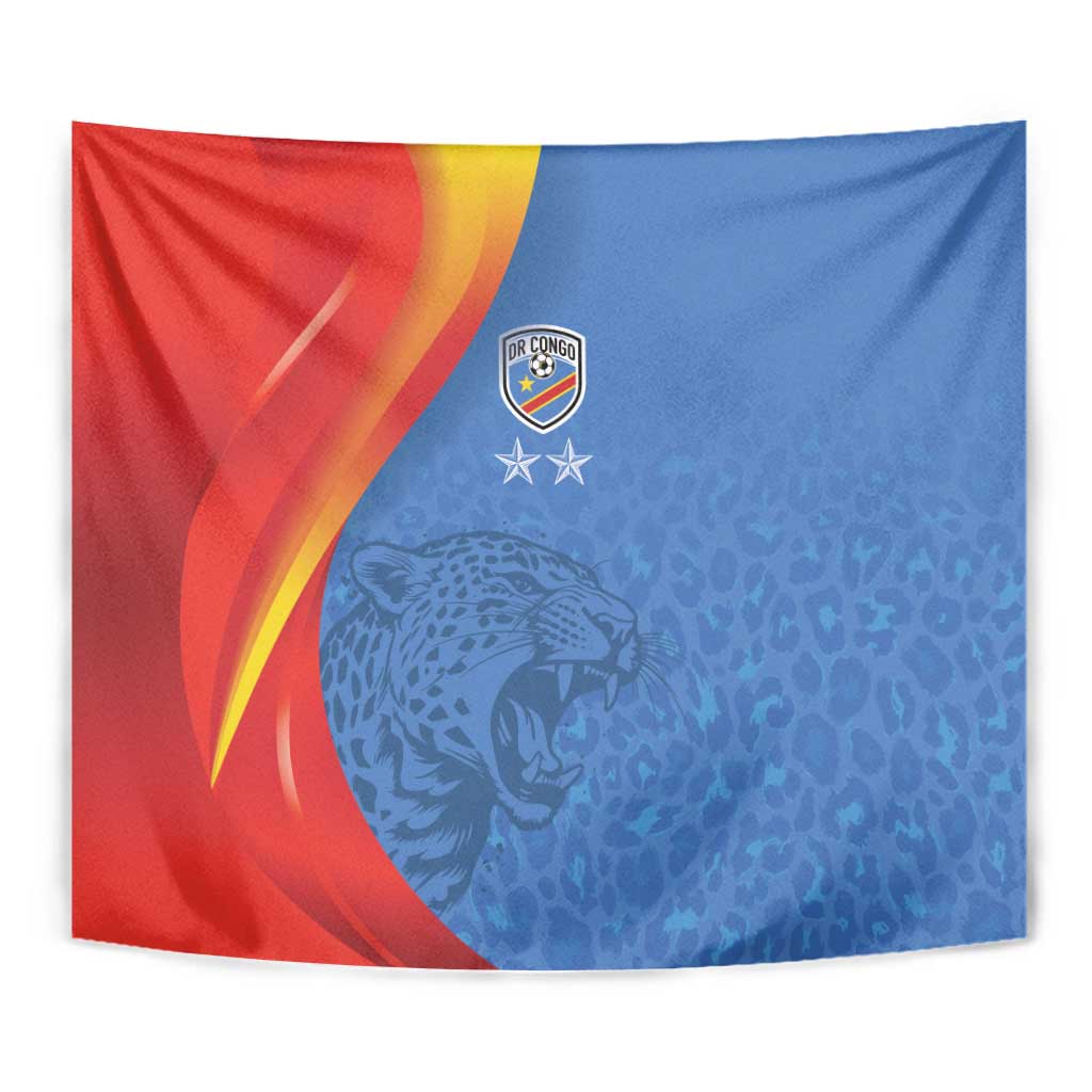 DR Congo Football 2026 Les Leopards Tapestry Glory Upon Glory - Wonder Print Shop