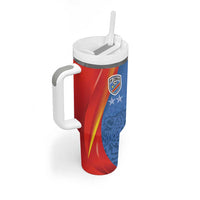 DR Congo Football 2026 Les Leopards Custom Tumbler With Handle Glory Upon Glory - Wonder Print Shop