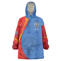 DR Congo Football 2026 Les Leopards Custom Wearable Blanket Hoodie Glory Upon Glory - Wonder Print Shop