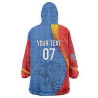 DR Congo Football 2026 Les Leopards Custom Wearable Blanket Hoodie Glory Upon Glory - Wonder Print Shop