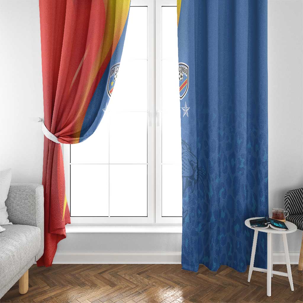 DR Congo Football 2026 Les Leopards Window Curtain Glory Upon Glory - Wonder Print Shop