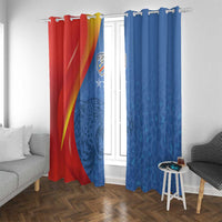 DR Congo Football 2026 Les Leopards Window Curtain Glory Upon Glory - Wonder Print Shop