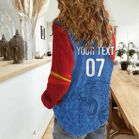 DR Congo Football 2026 Les Leopards Custom Women Casual Shirt Glory Upon Glory - Wonder Print Shop