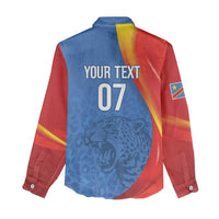 DR Congo Football 2026 Les Leopards Custom Women Casual Shirt Glory Upon Glory - Wonder Print Shop
