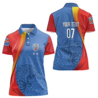 DR Congo Football 2026 Les Leopards Custom Women Polo Shirt Glory Upon Glory - Wonder Print Shop