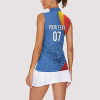 DR Congo Football 2026 Les Leopards Custom Women Sleeveless Polo Shirt Glory Upon Glory - Wonder Print Shop