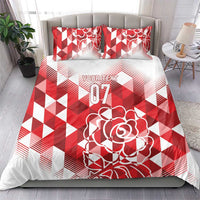 England Rugby Custom Bedding Set Crystalised Red Rose