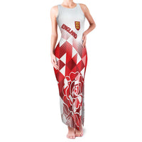 England Rugby Custom Family Matching Tank Maxi Dress and Hawaiian Shirt Crystalised Red Rose - Wonder Print Shop