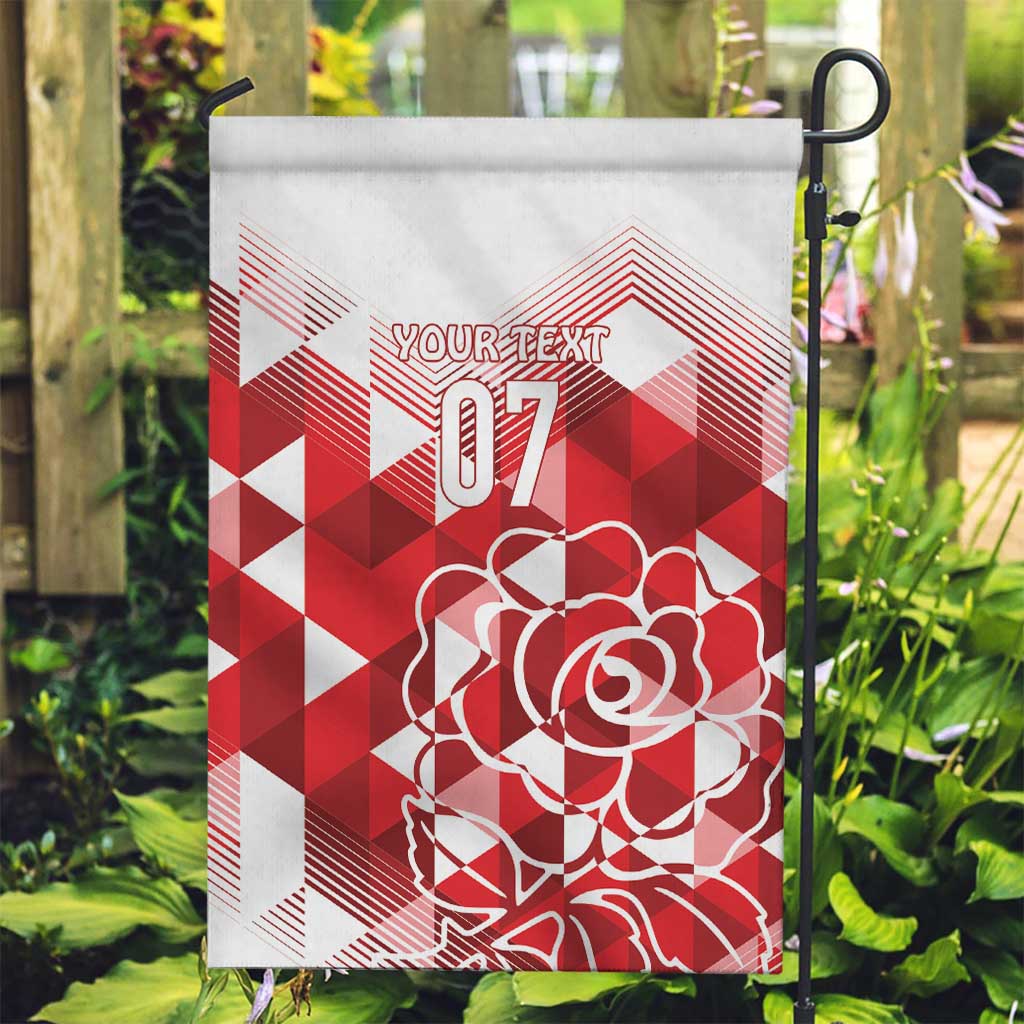 England Rugby Custom Garden Flag Crystalised Red Rose - Wonder Print Shop