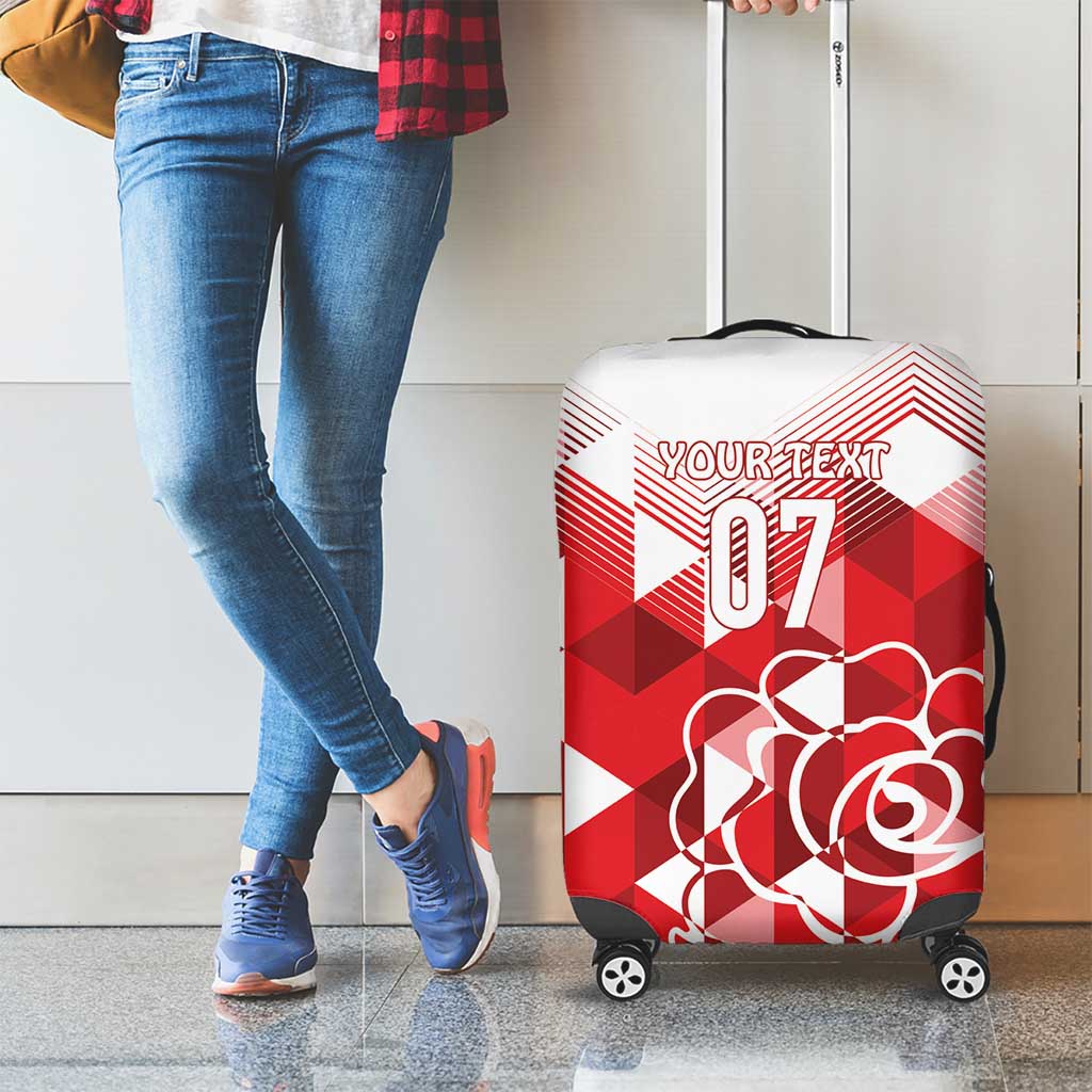 England Rugby Custom Luggage Cover Crystalised Red Rose - Wonder Print Shop