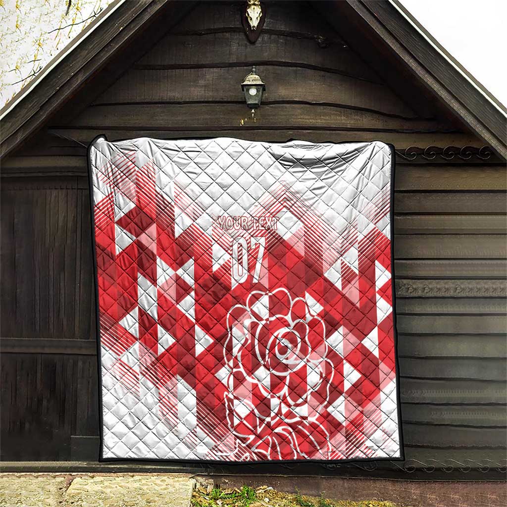 England Rugby Custom Quilt Crystalised Red Rose - Wonder Print Shop