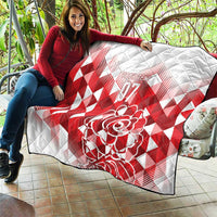 England Rugby Custom Quilt Crystalised Red Rose - Wonder Print Shop