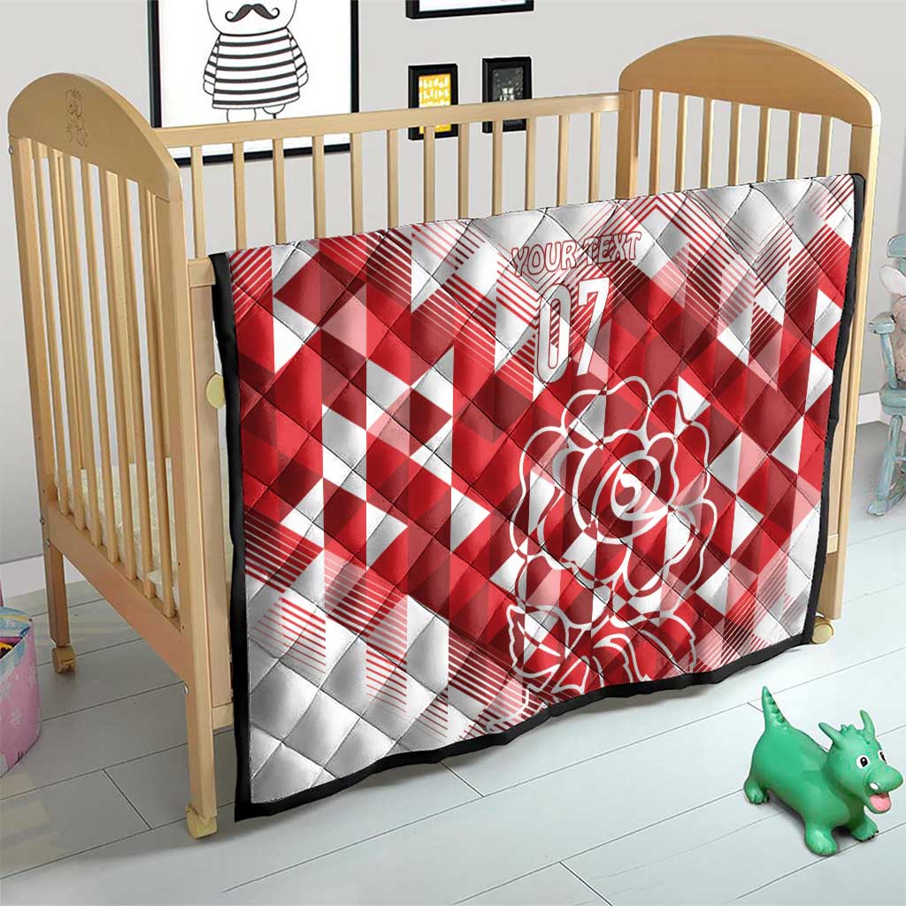 England Rugby Custom Quilt Crystalised Red Rose - Wonder Print Shop