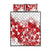 England Rugby Custom Quilt Bed Set Crystalised Red Rose - Wonder Print Shop