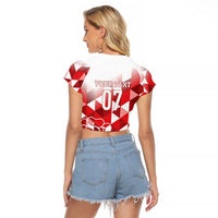 England Rugby Custom Raglan Cropped T Shirt Crystalised Red Rose - Wonder Print Shop