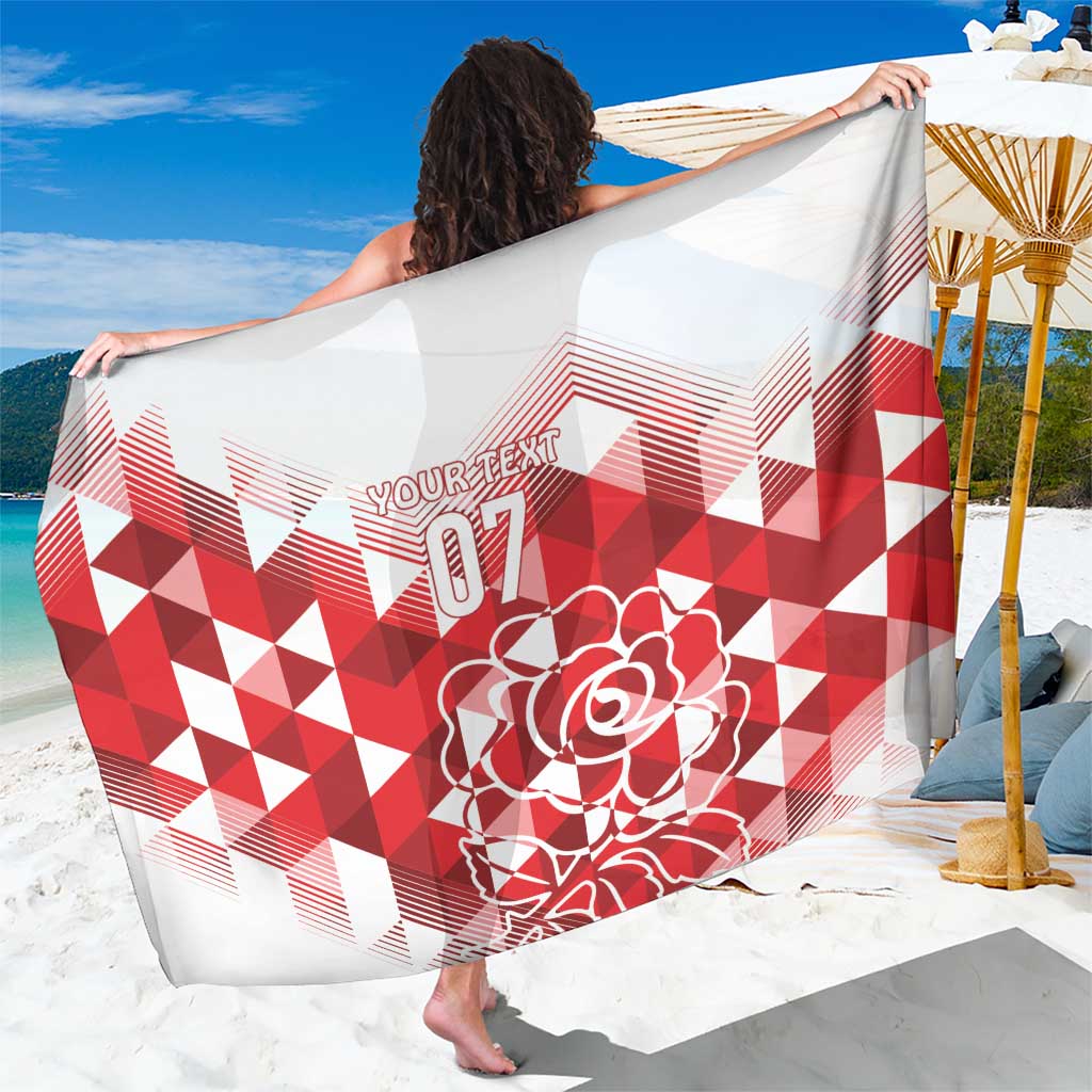 England Rugby Custom Sarong Crystalised Red Rose - Wonder Print Shop