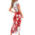 England Rugby Custom Short Sleeve Bodycon Dress Crystalised Red Rose - Wonder Print Shop