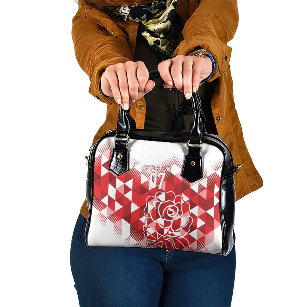 England Rugby Custom Shoulder Handbag Crystalised Red Rose - Wonder Print Shop