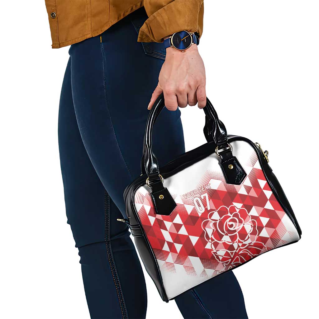 England Rugby Custom Shoulder Handbag Crystalised Red Rose - Wonder Print Shop