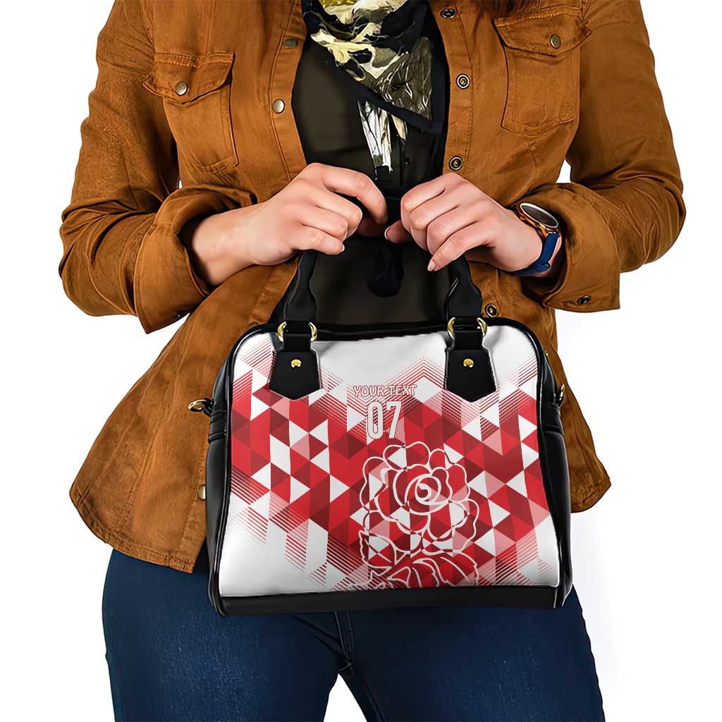 England Rugby Custom Shoulder Handbag Crystalised Red Rose - Wonder Print Shop