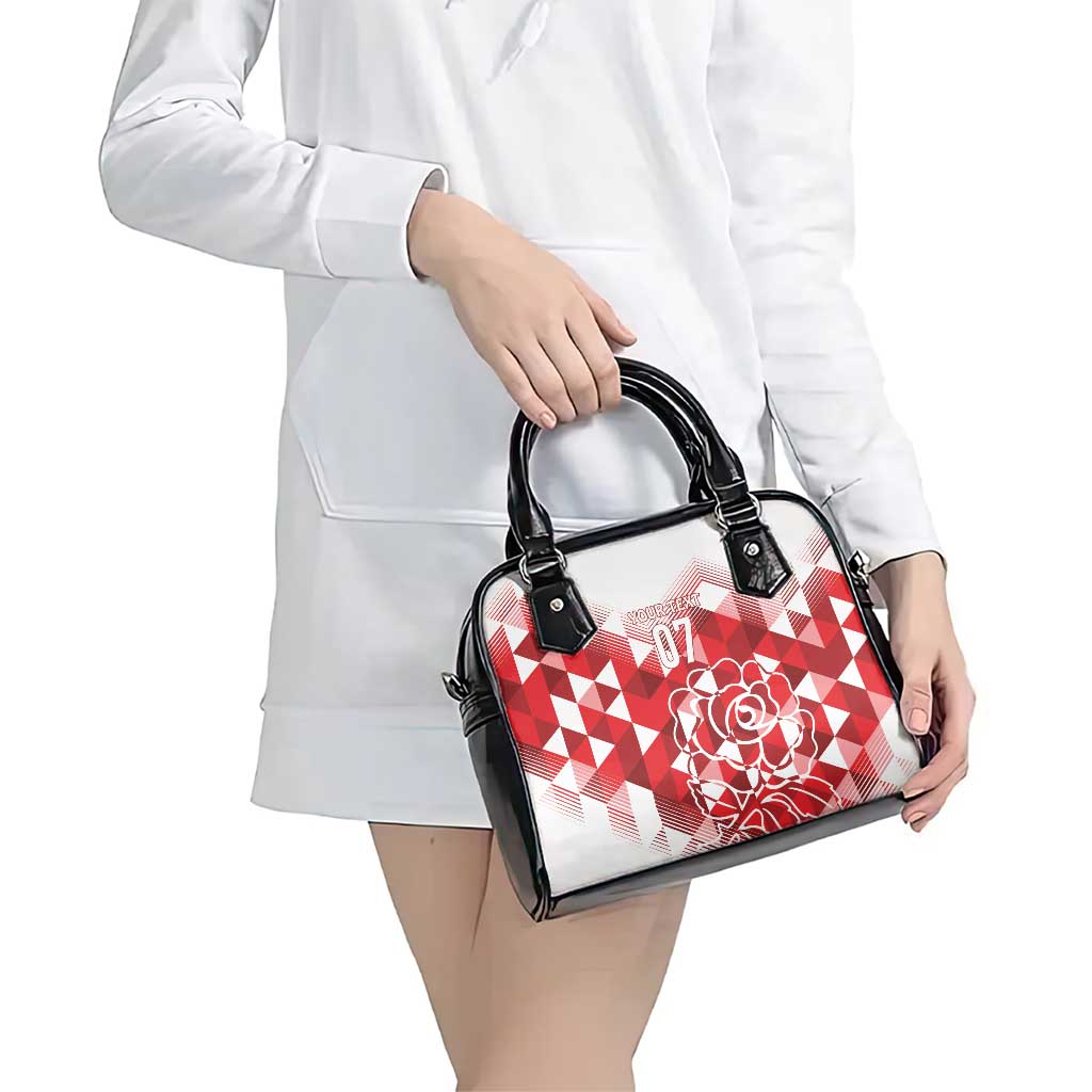 England Rugby Custom Shoulder Handbag Crystalised Red Rose - Wonder Print Shop