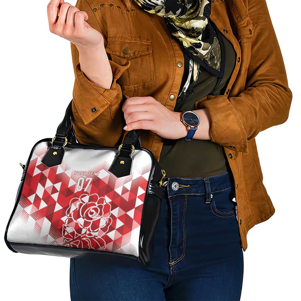 England Rugby Custom Shoulder Handbag Crystalised Red Rose - Wonder Print Shop