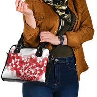 England Rugby Custom Shoulder Handbag Crystalised Red Rose - Wonder Print Shop