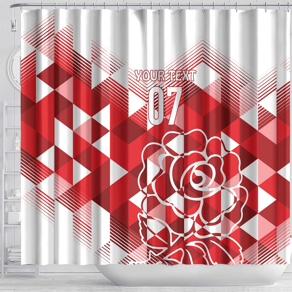 England Rugby Custom Shower Curtain Crystalised Red Rose - Wonder Print Shop