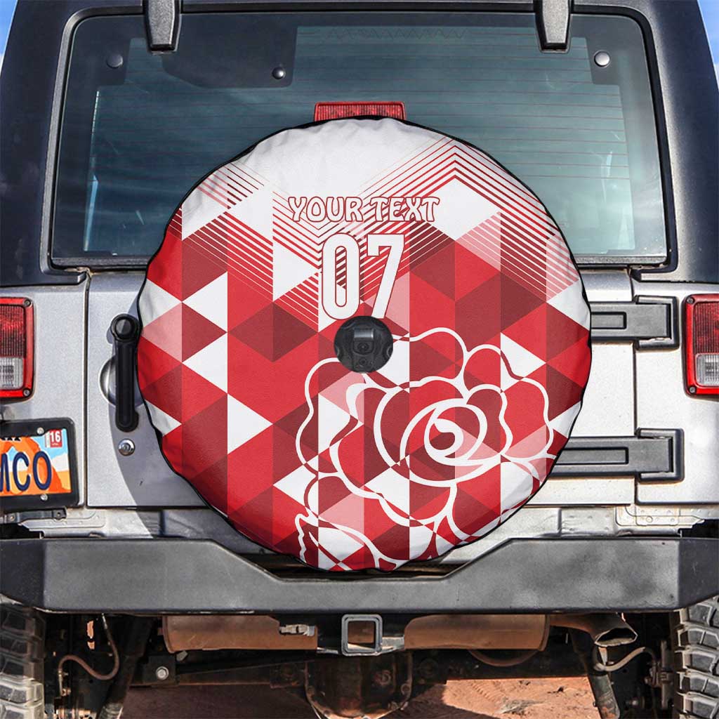 England Rugby Custom Spare Tire Cover Crystalised Red Rose - Wonder Print Shop