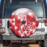 England Rugby Custom Spare Tire Cover Crystalised Red Rose - Wonder Print Shop