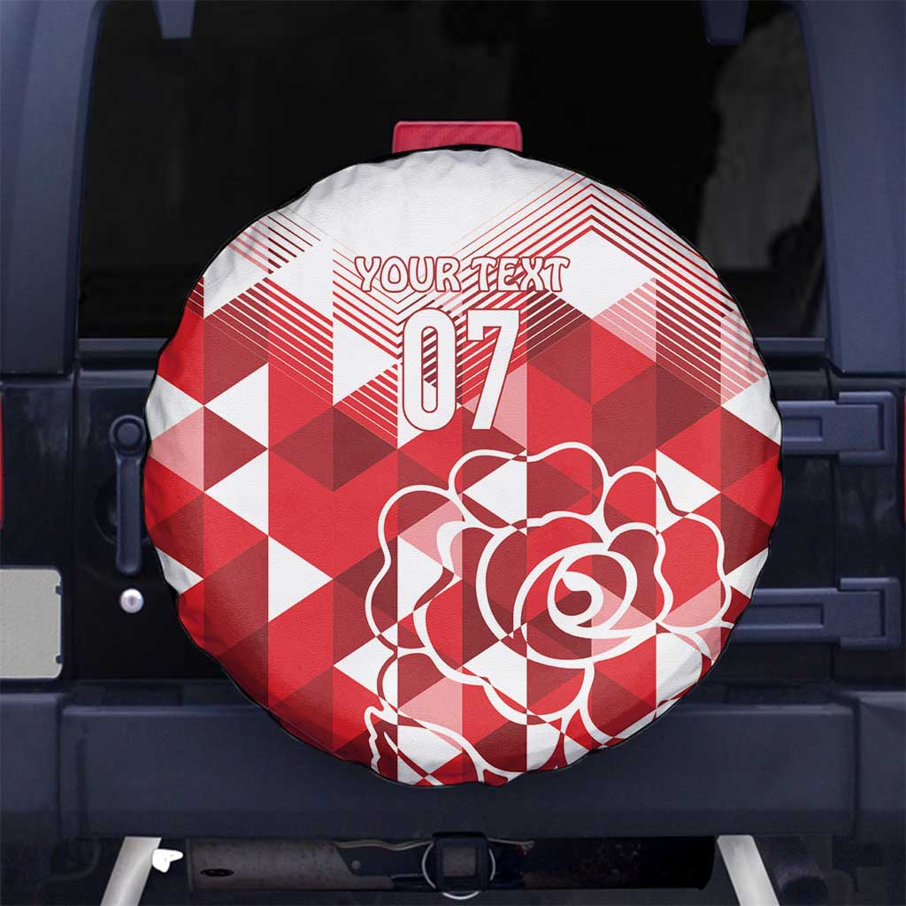 England Rugby Custom Spare Tire Cover Crystalised Red Rose - Wonder Print Shop