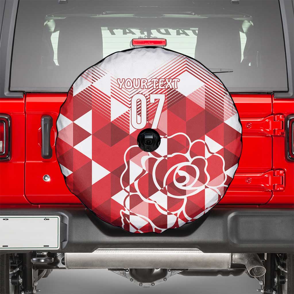England Rugby Custom Spare Tire Cover Crystalised Red Rose - Wonder Print Shop
