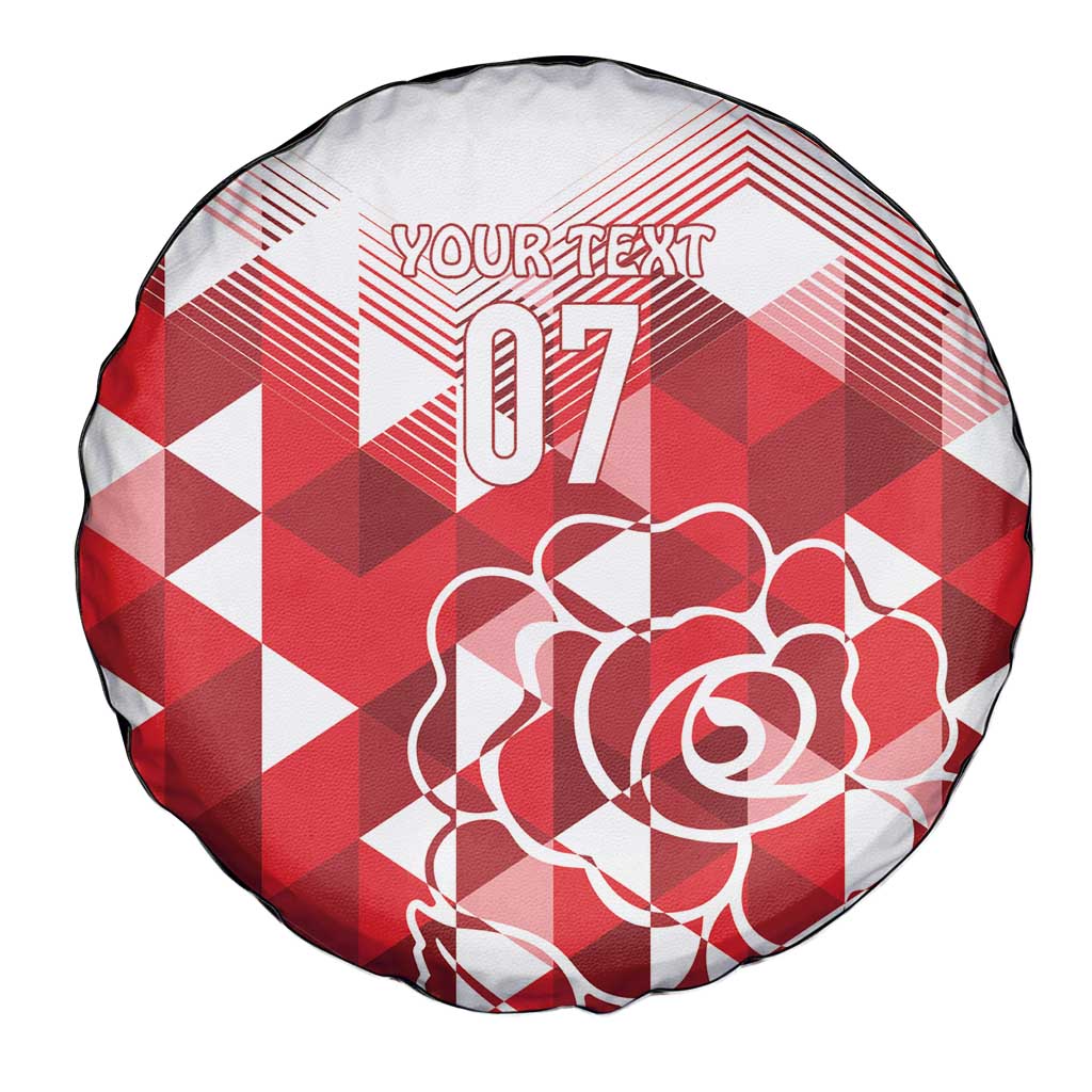 England Rugby Custom Spare Tire Cover Crystalised Red Rose - Wonder Print Shop