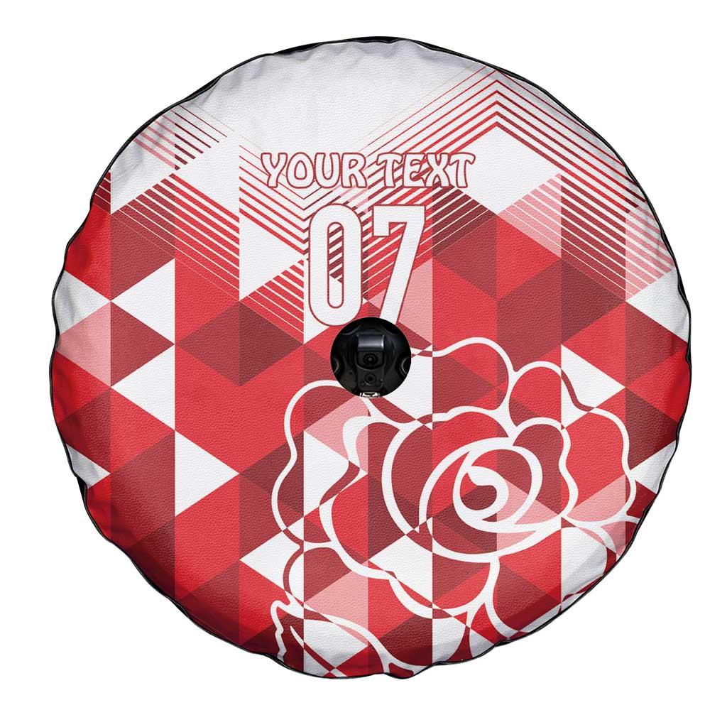 England Rugby Custom Spare Tire Cover Crystalised Red Rose - Wonder Print Shop