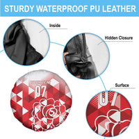 England Rugby Custom Spare Tire Cover Crystalised Red Rose - Wonder Print Shop