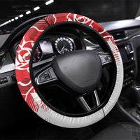 England Rugby Steering Wheel Cover Crystalised Red Rose - Wonder Print Shop