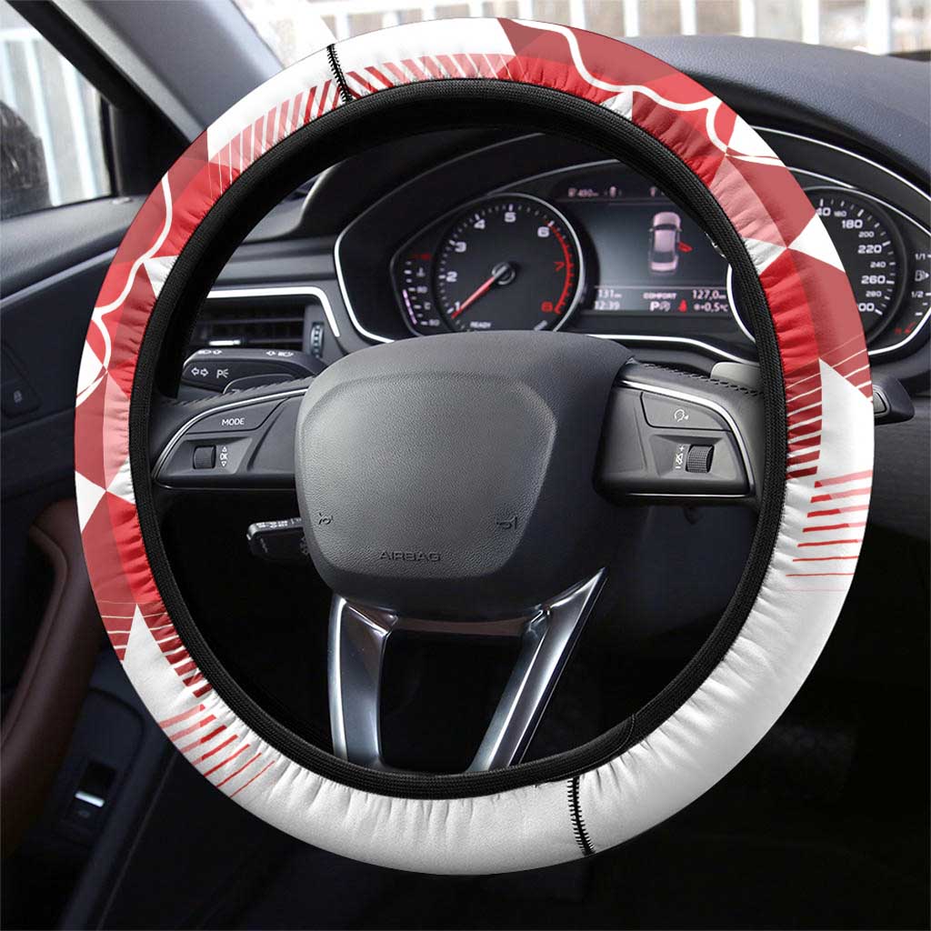 England Rugby Steering Wheel Cover Crystalised Red Rose - Wonder Print Shop