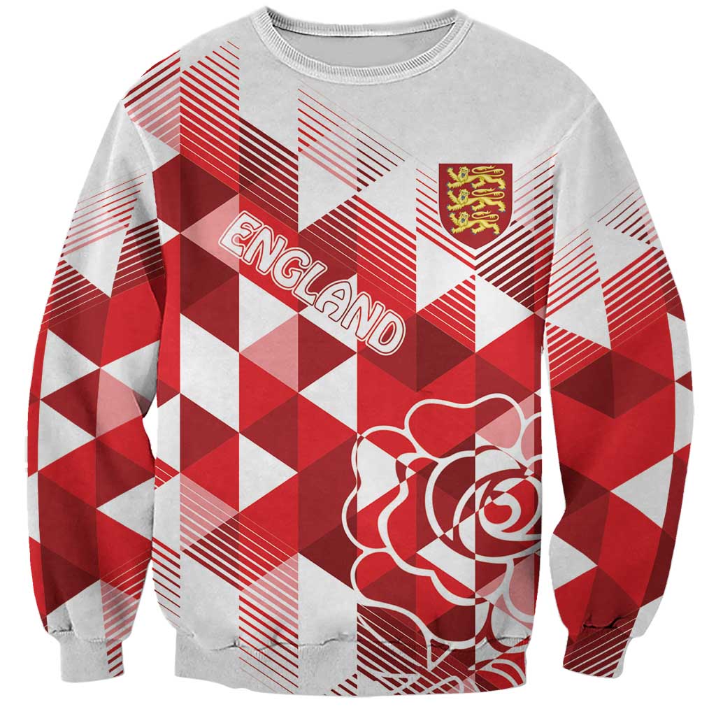 England Rugby Custom Sweatshirt Crystalised Red Rose - Wonder Print Shop