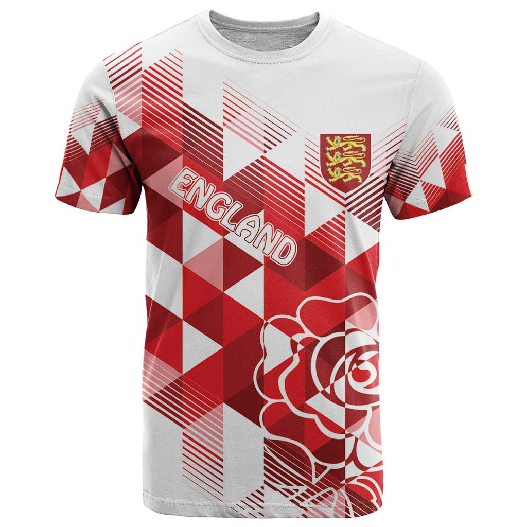 England Rugby Custom T Shirt Crystalised Red Rose - Wonder Print Shop