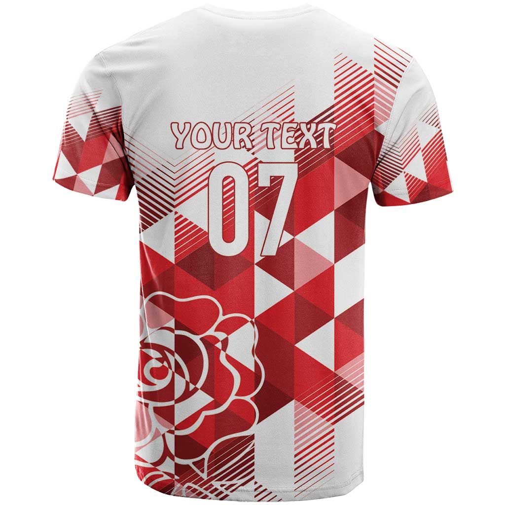 England Rugby Custom T Shirt Crystalised Red Rose - Wonder Print Shop