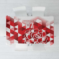 England Rugby Custom Tablecloth Crystalised Red Rose - Wonder Print Shop
