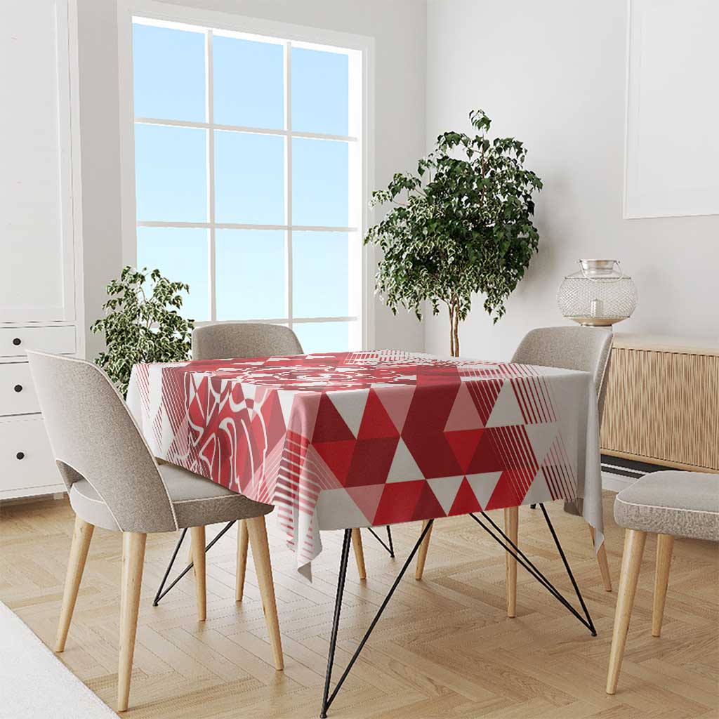 England Rugby Custom Tablecloth Crystalised Red Rose - Wonder Print Shop