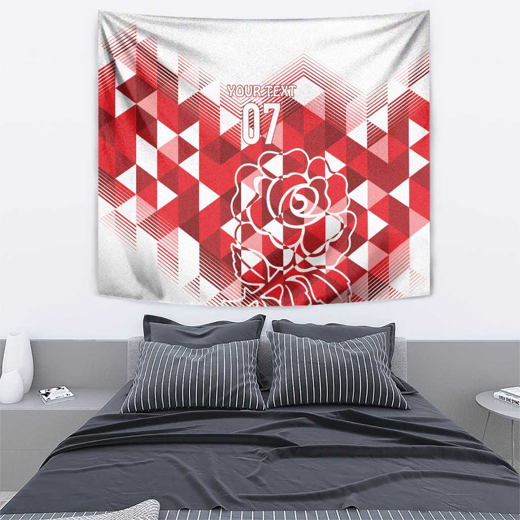 England Rugby Custom Tapestry Crystalised Red Rose - Wonder Print Shop
