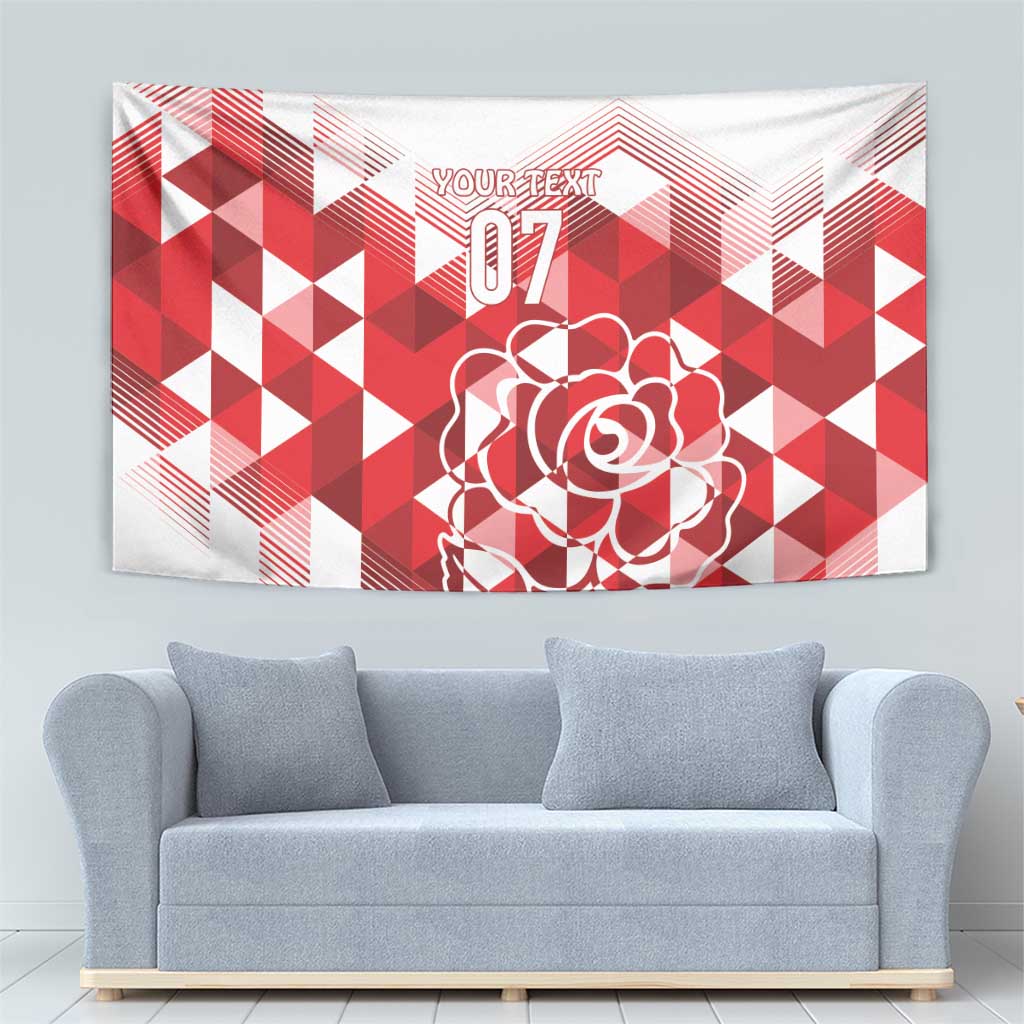 England Rugby Custom Tapestry Crystalised Red Rose - Wonder Print Shop