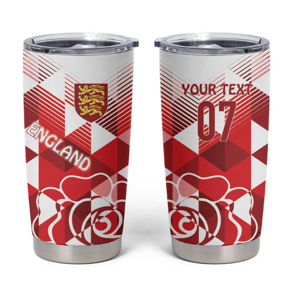 England Rugby Custom Tumbler Cup Crystalised Red Rose - Wonder Print Shop