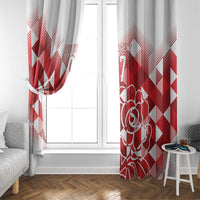 England Rugby Custom Window Curtain Crystalised Red Rose - Wonder Print Shop