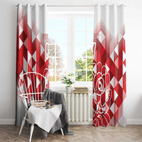 England Rugby Custom Window Curtain Crystalised Red Rose - Wonder Print Shop